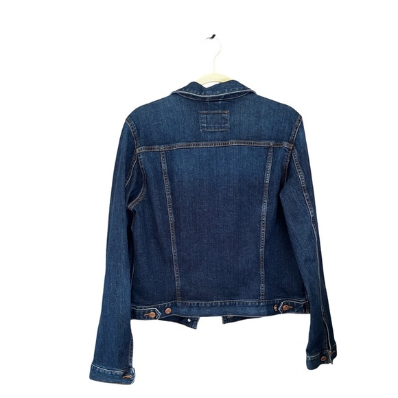 New Ann Taylor LOFT Classic Dark Wash Denim Jacket –Size L (fits M best) - Picture 5 of 11